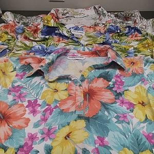 3 CD/Cathy Daniels 1X Tops Floral Printed Tropical